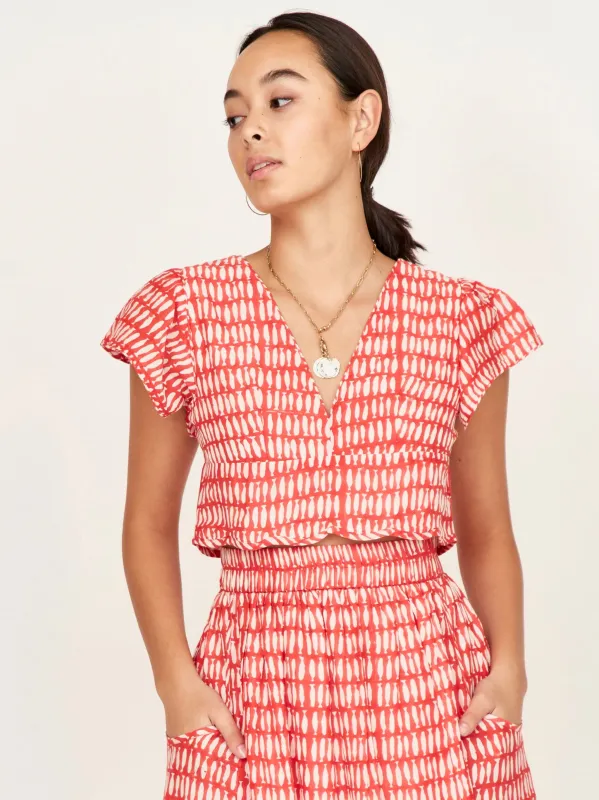 Naples Top in Lobster Minnow sold by Beau & Ro