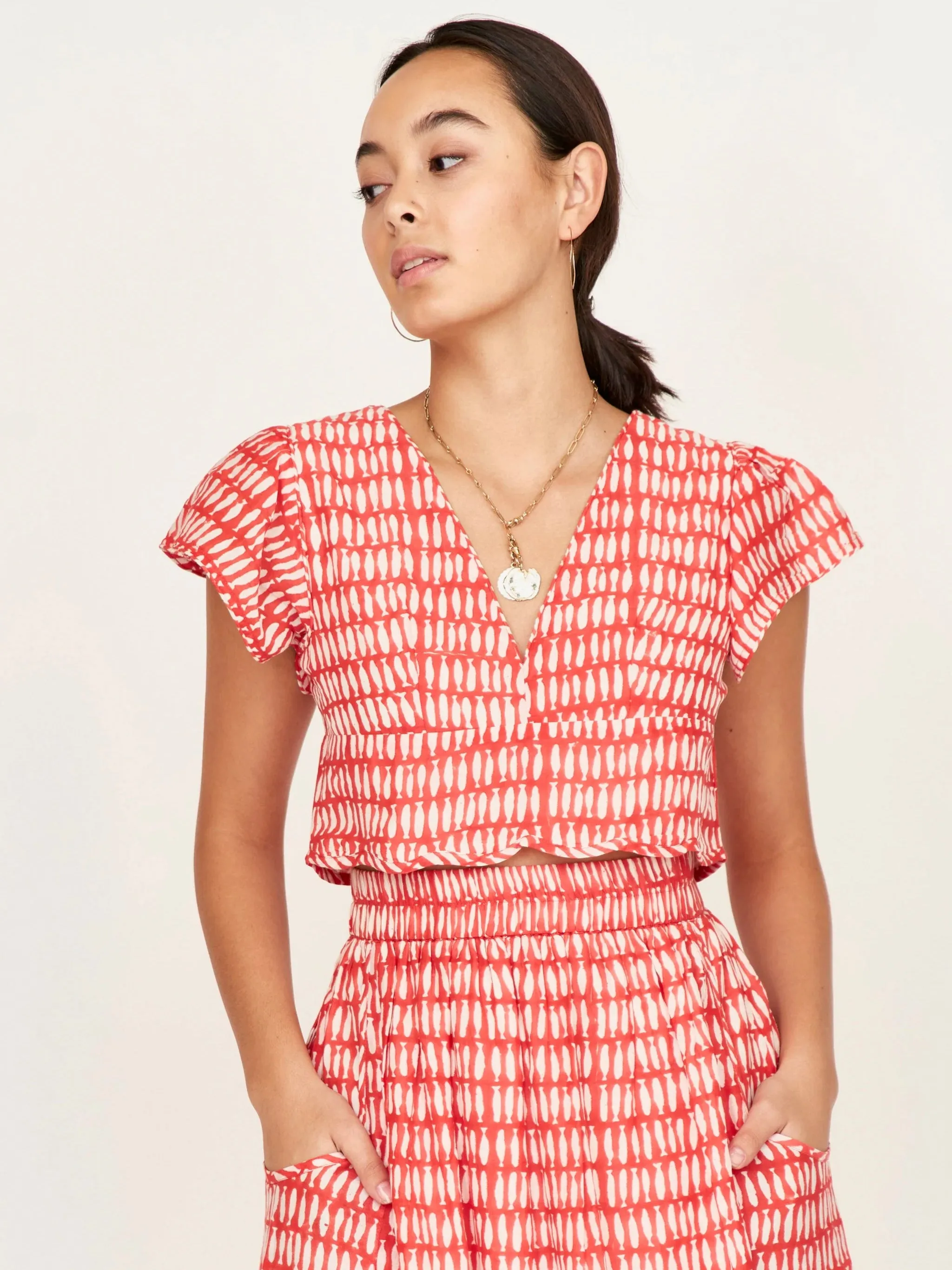 Naples Top in Lobster Minnow sold by Beau & Ro