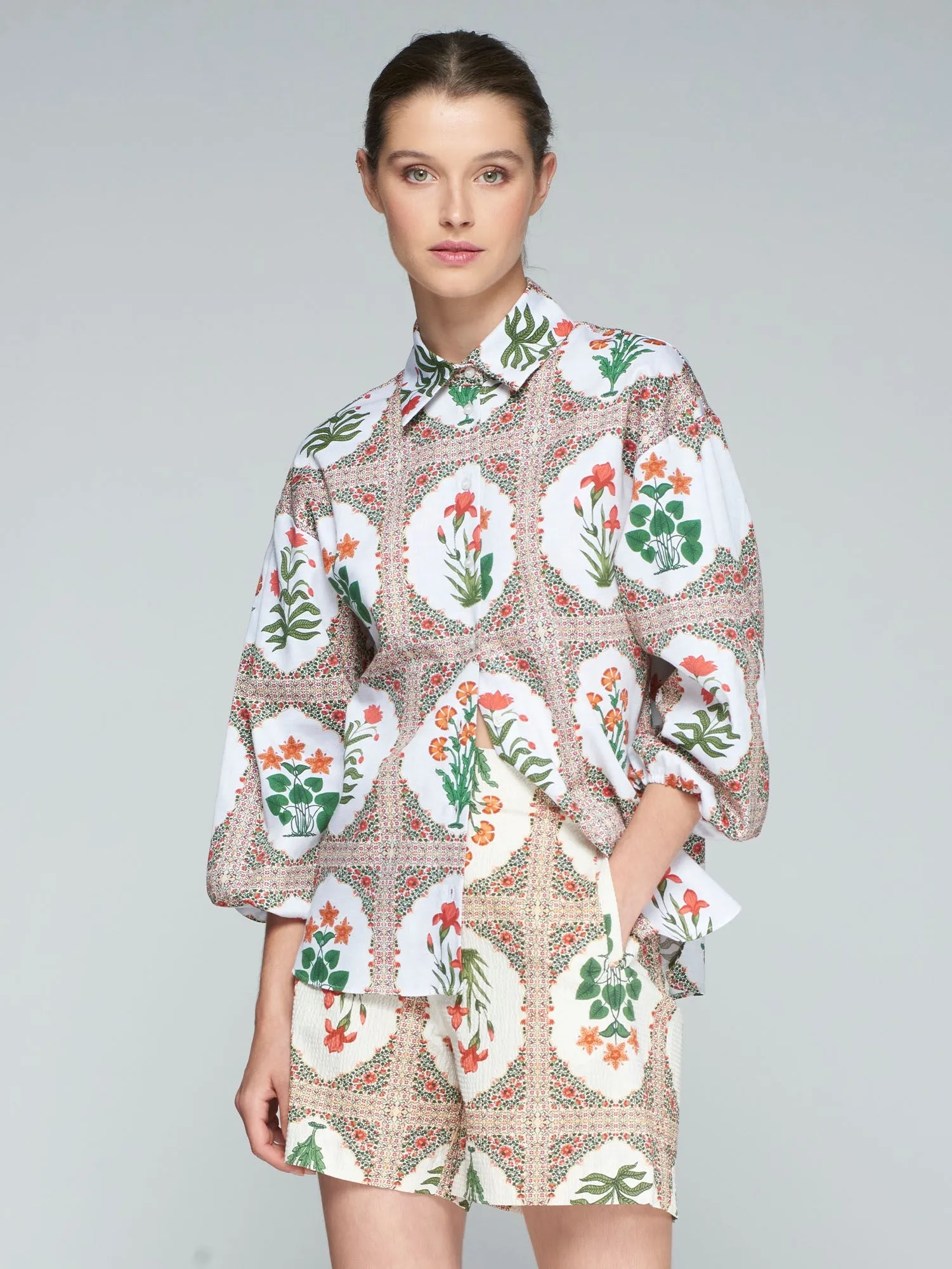 Sandra Short in Flora Seersucker sold by Beau & Ro