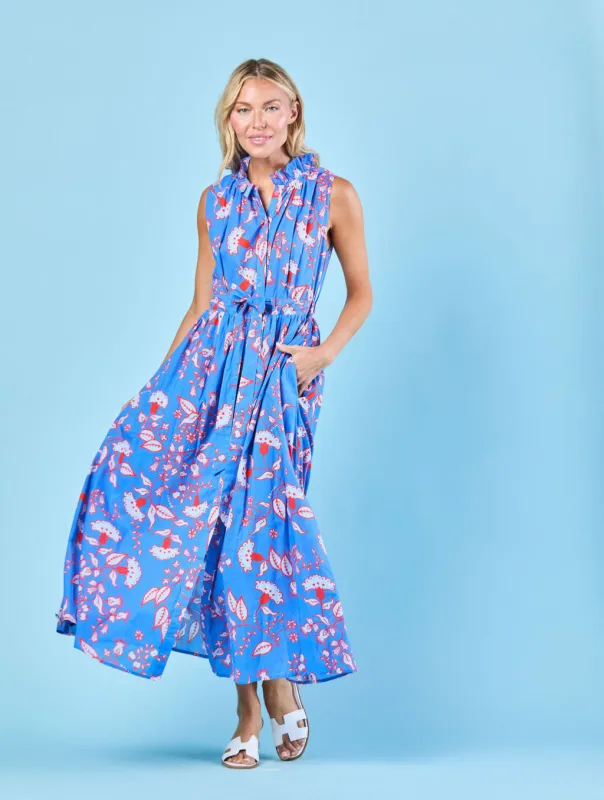 Ivy Dress in Blue Blooms sold by Beau & Ro