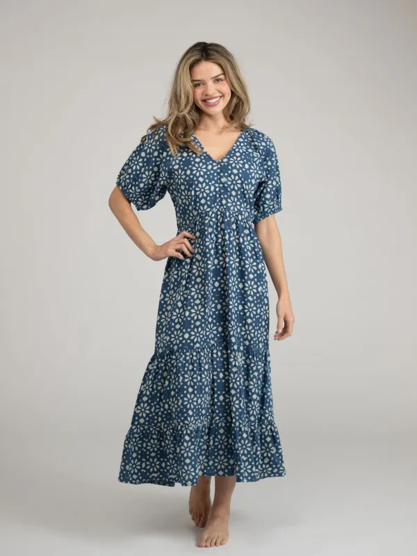 The Poppy Dress | Navy Star India Resist sold by Beau & Ro