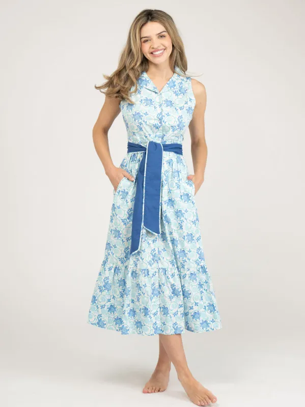 The Eliza Dress | White Garden Swirl sold by Beau & Ro