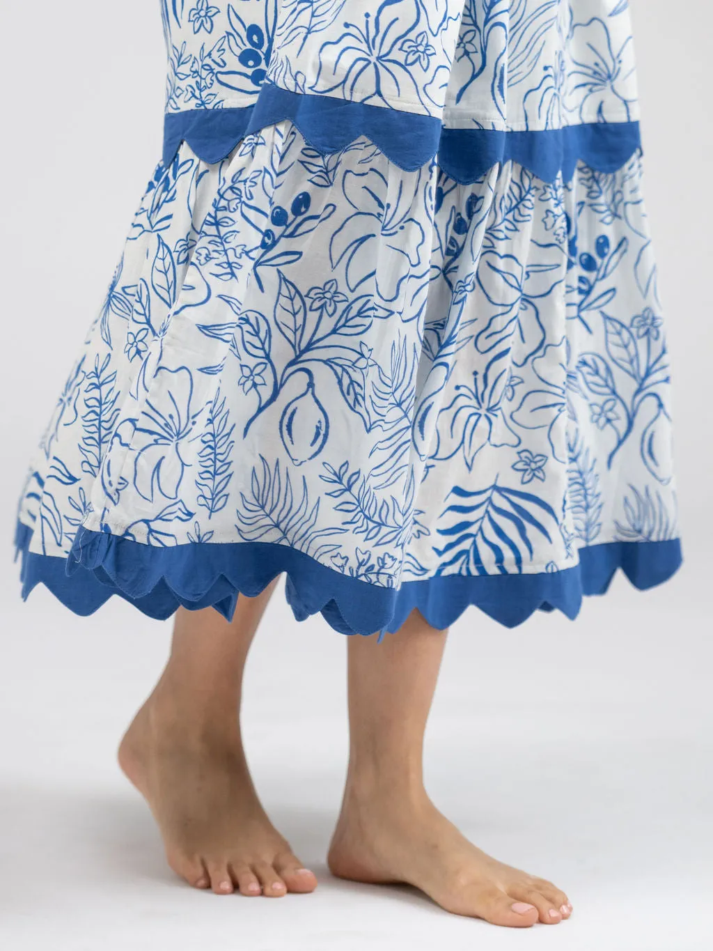 The Joey Dress | Blue Flora Sketch sold by Beau & Ro product image thumbnail 5