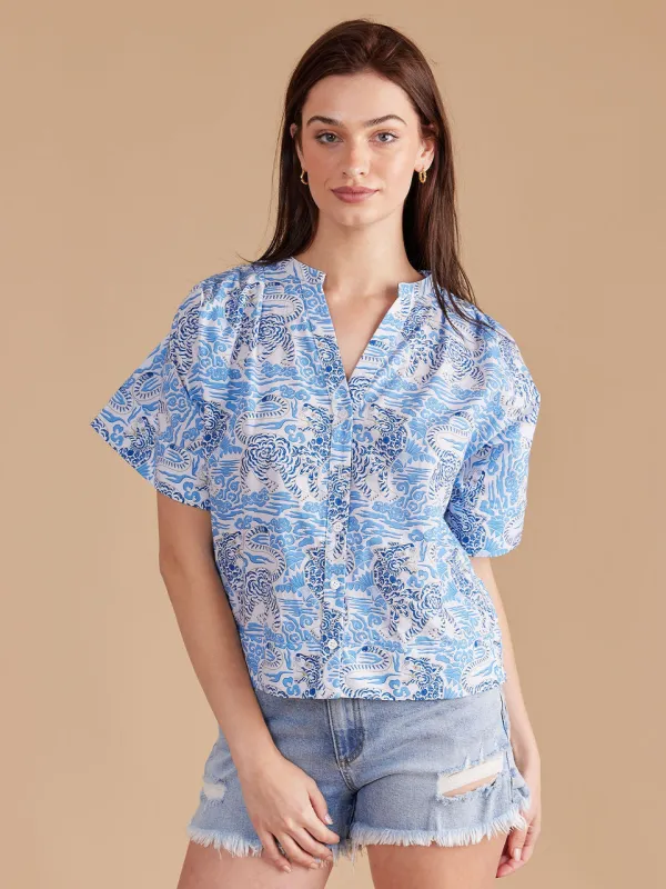 Elena Top in Tigris sold by Beau & Ro