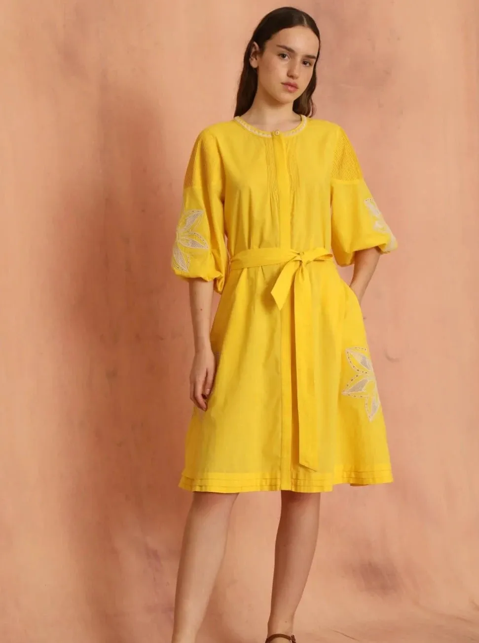 Jupiter Dress in Yellow sold by Beau & Ro