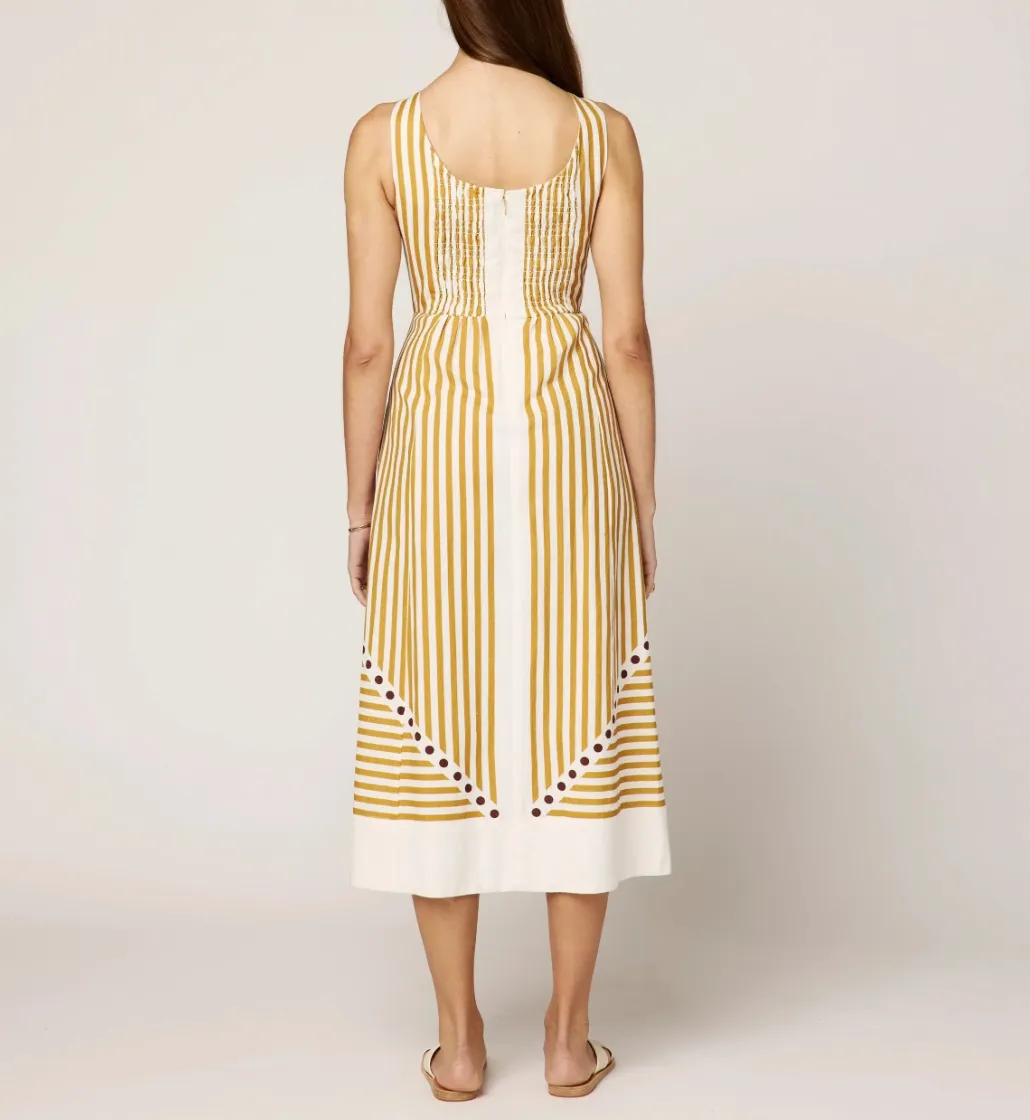 Rhiannon Ankle Dress in Lusso Stripe sold by Beau & Ro product image thumbnail 5