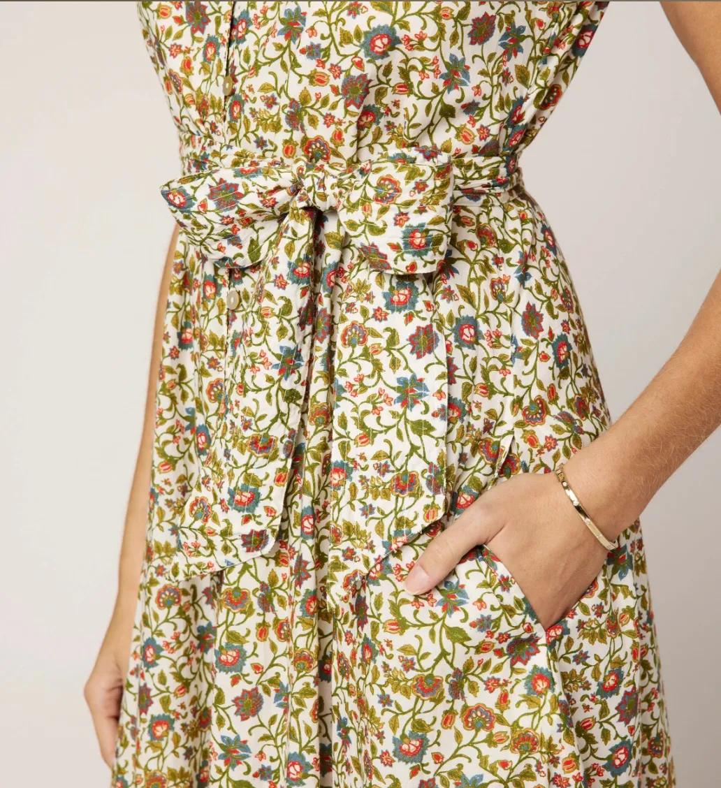 Cheyanne Midi Dress in Viti Flora sold by Beau & Ro product image thumbnail 3