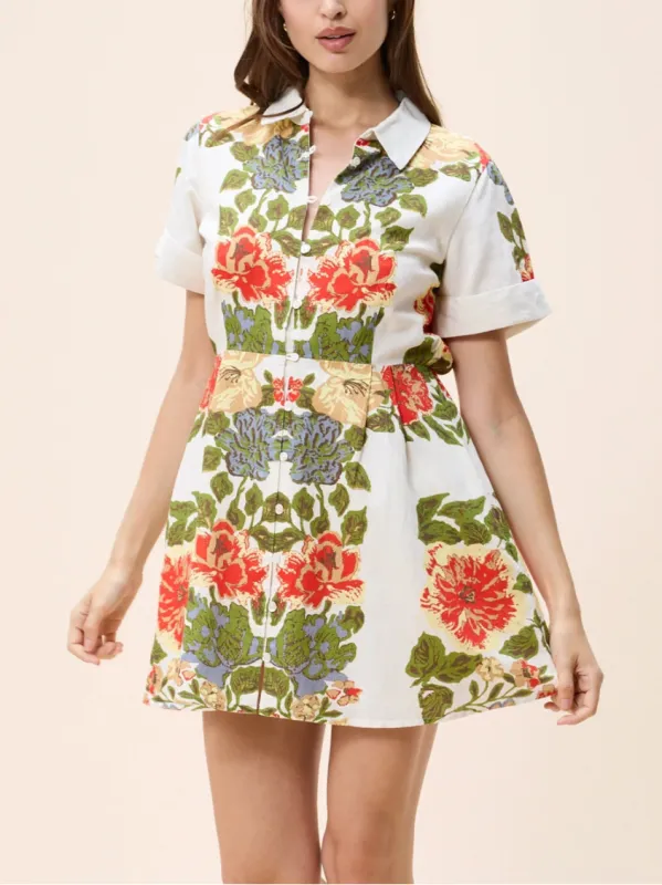 Sadie Mini Dress in Juliet sold by Beau & Ro