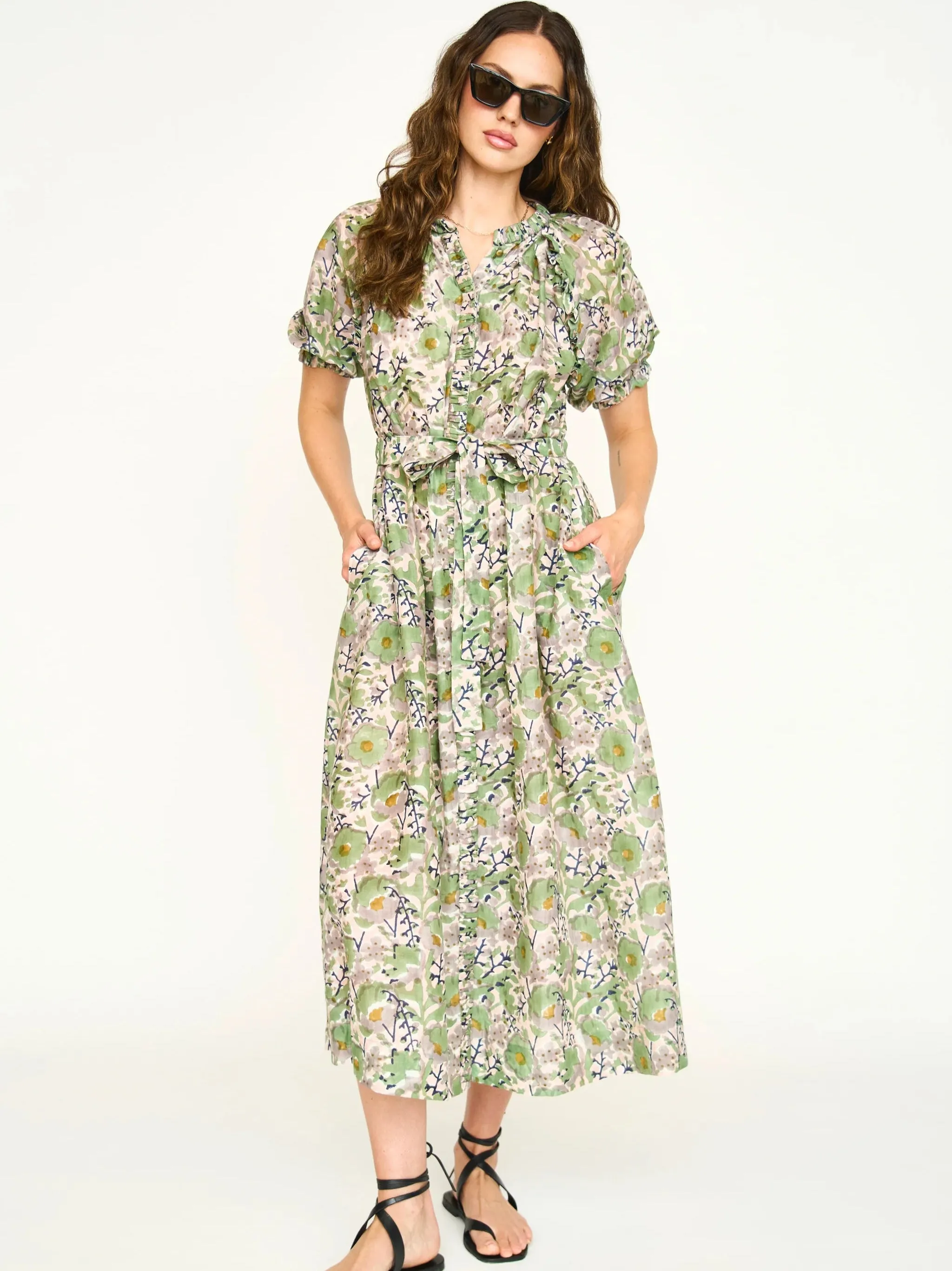 Somerset Dress in Lavender Bloom sold by Beau & Ro