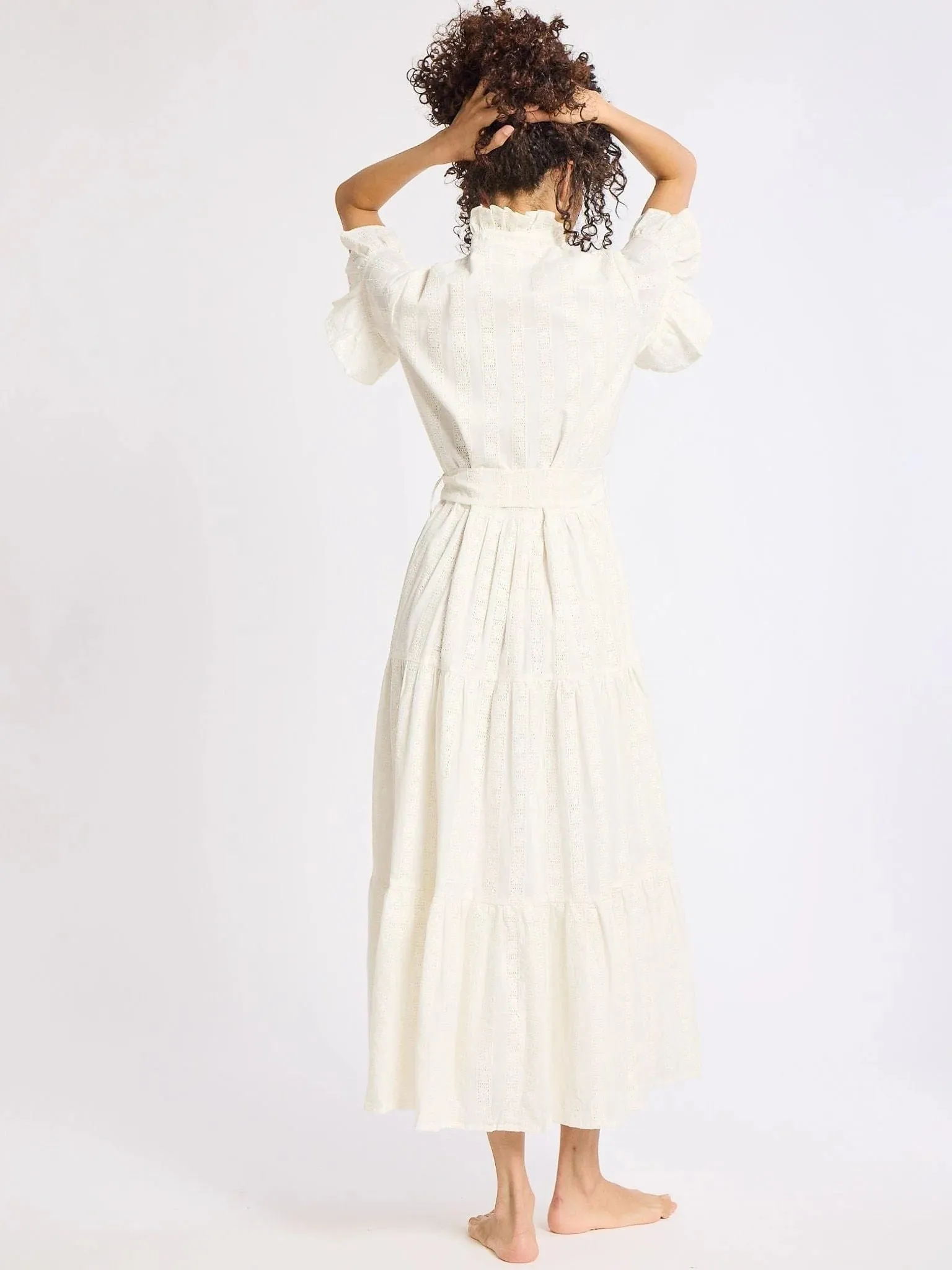 Victoria Dress in Ivory Eyelet sold by Beau & Ro product image thumbnail 4