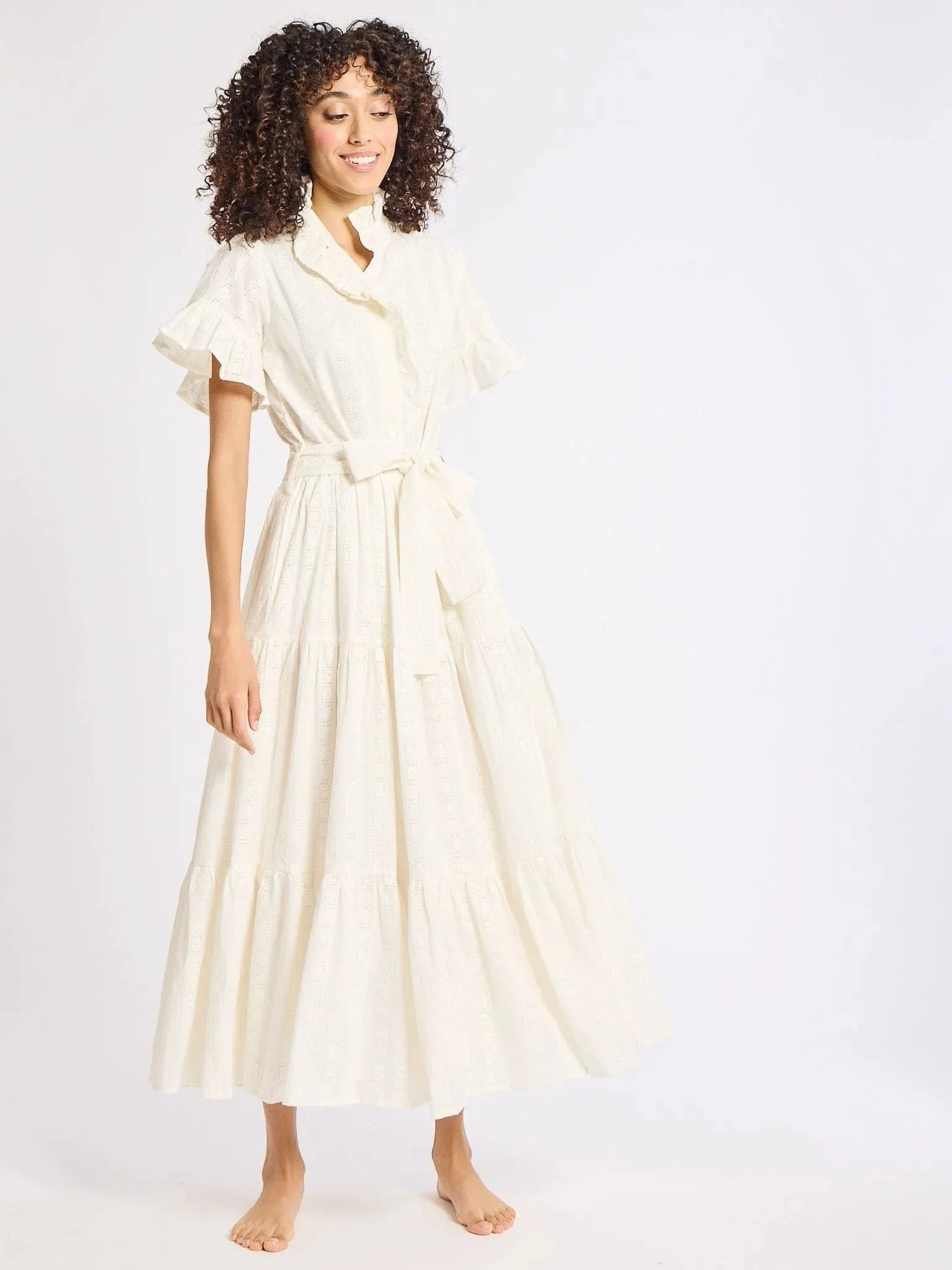 Victoria Dress in Ivory Eyelet sold by Beau & Ro product image thumbnail 3
