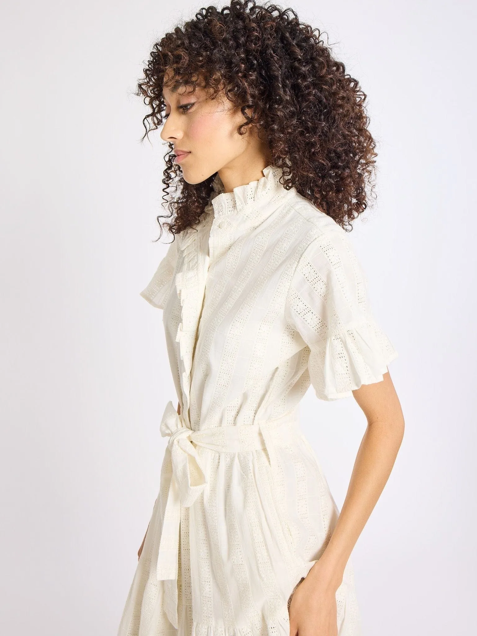 Victoria Dress in Ivory Eyelet sold by Beau & Ro product image thumbnail 5