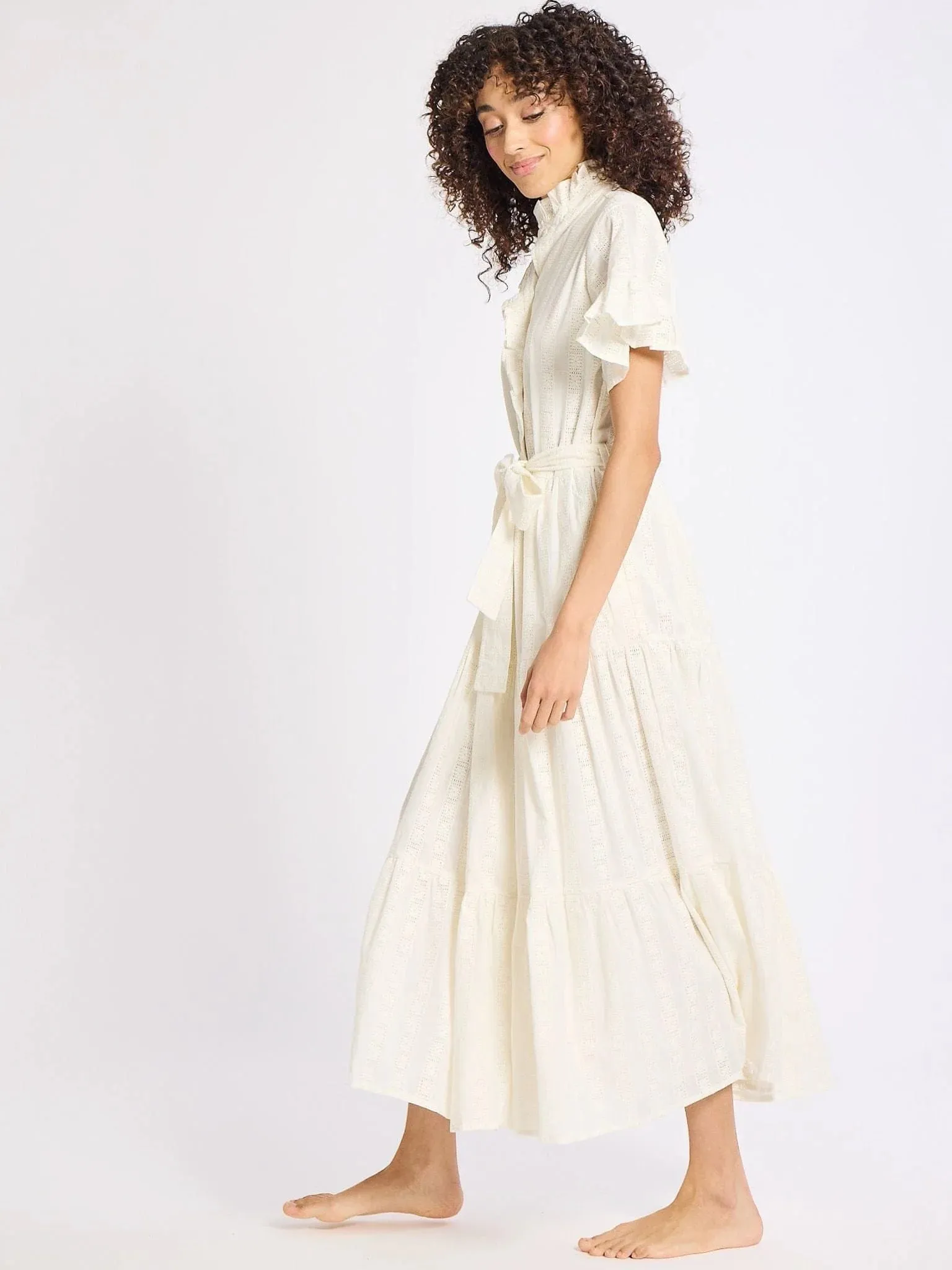 Victoria Dress in Ivory Eyelet sold by Beau & Ro product image thumbnail 2
