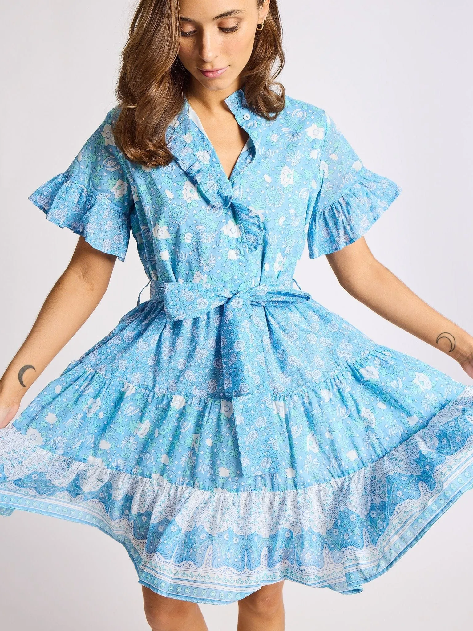 Violetta Dress in Charleston Stripe sold by Beau & Ro product image thumbnail 5