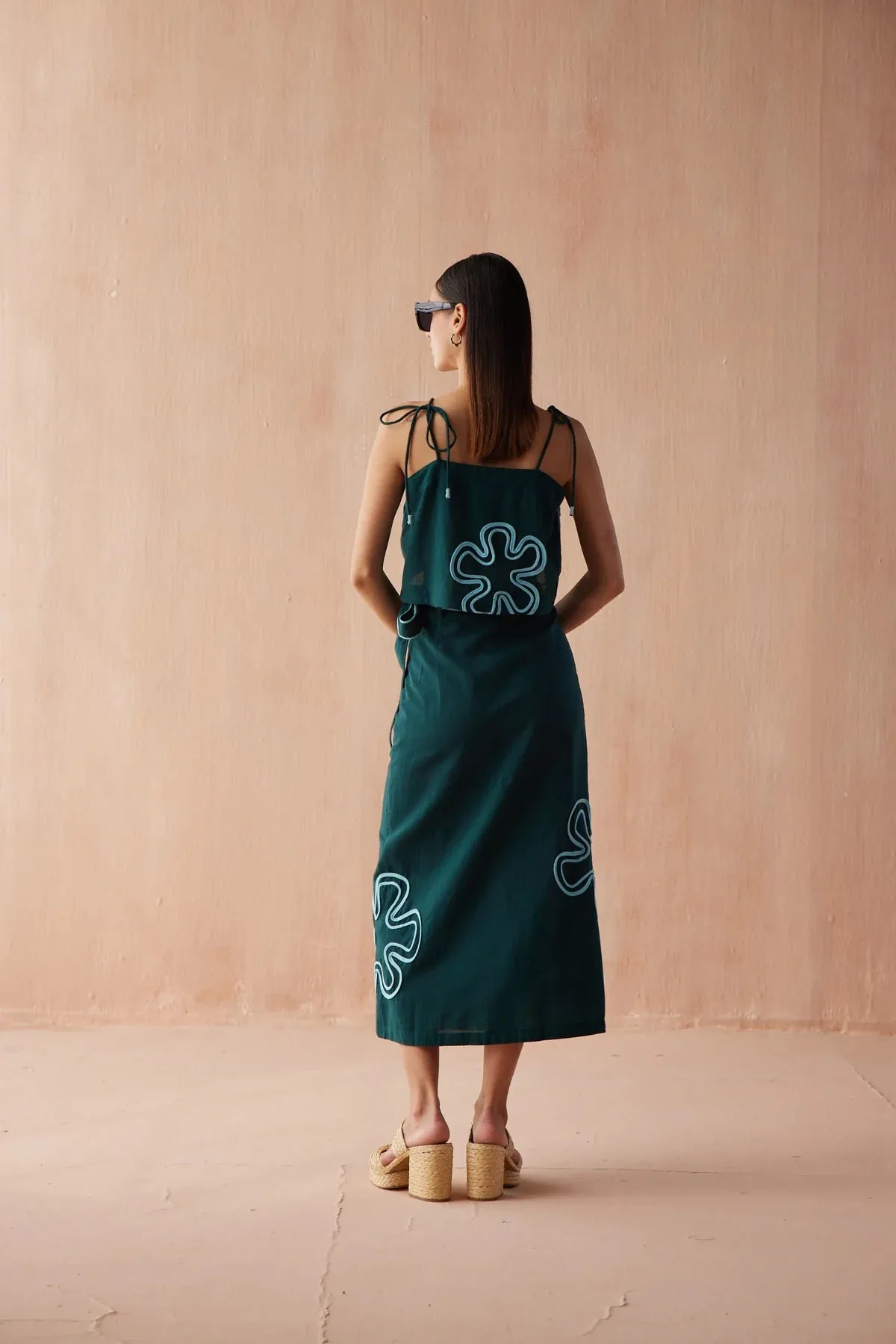 Sammi Midi Skirt in Dragonfly sold by Beau & Ro product image thumbnail 2