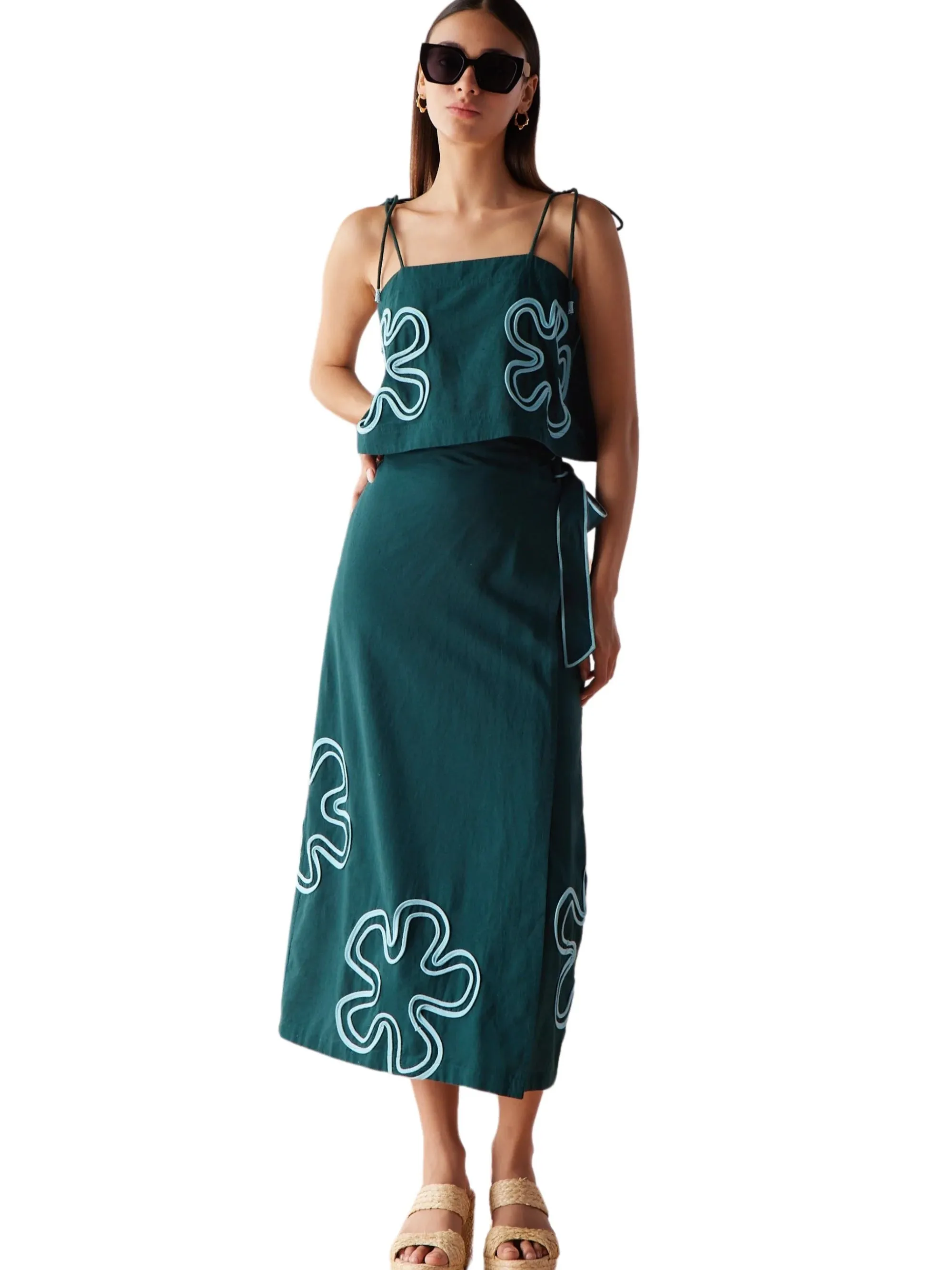 Sammi Midi Skirt in Dragonfly sold by Beau & Ro