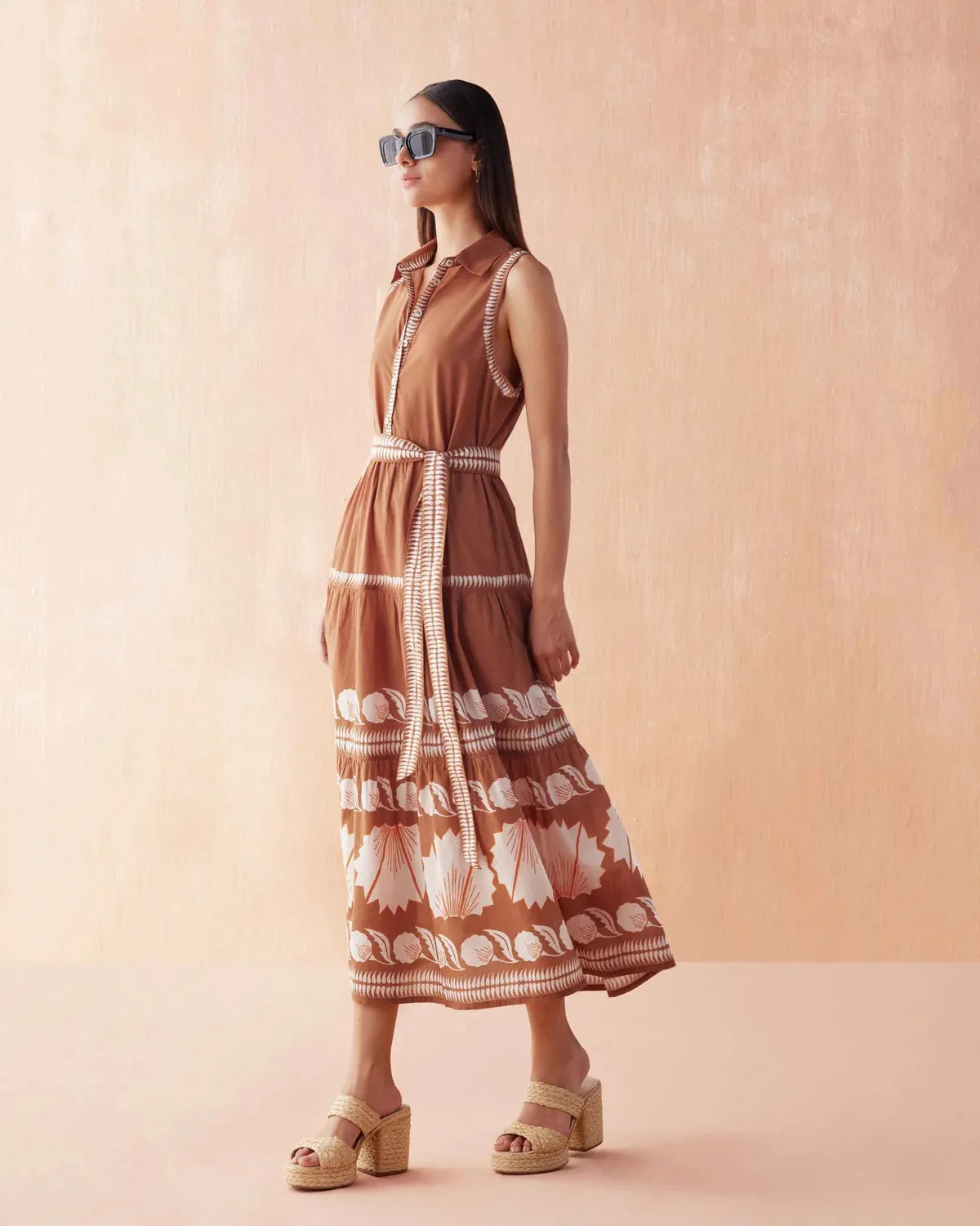 Emeline Maxi in Marla Cardamom sold by Beau & Ro product image thumbnail 2