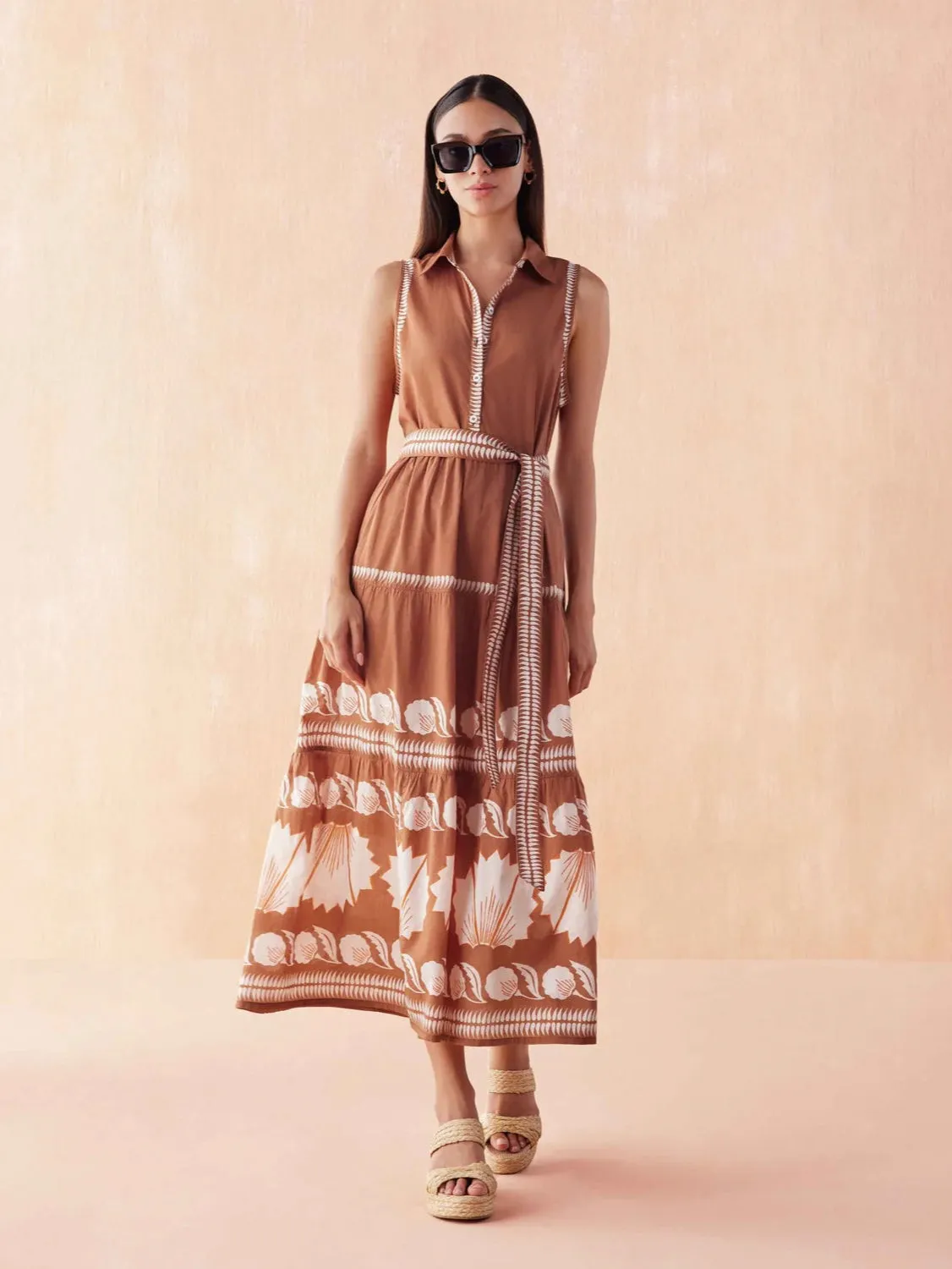 Emeline Maxi in Marla Cardamom sold by Beau & Ro