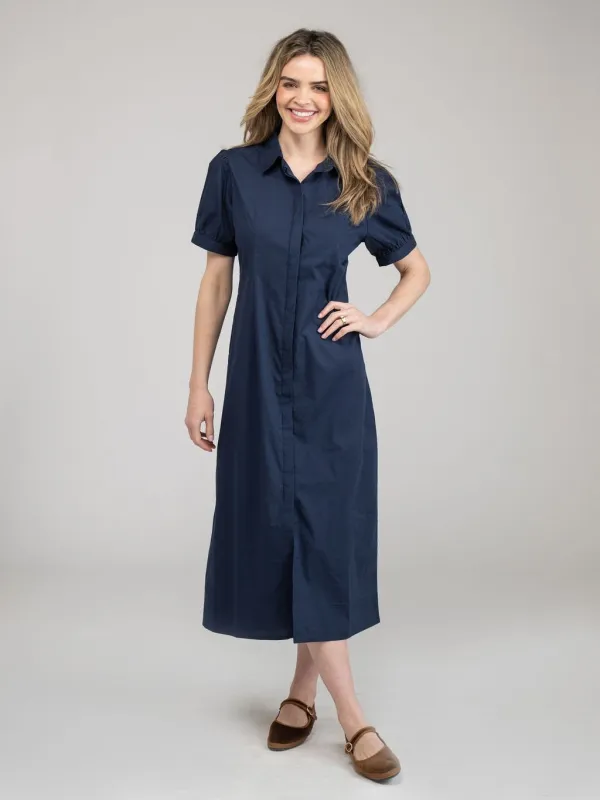 The Kris Dress | Navy sold by Beau & Ro