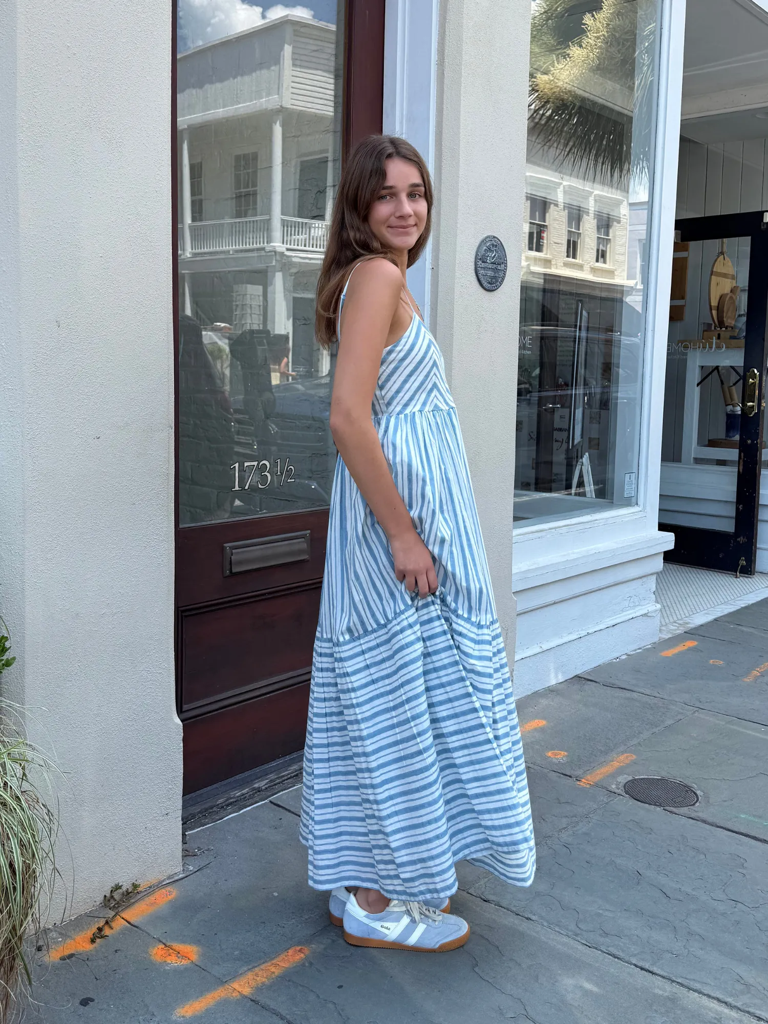 Remi Dress in Regatta Stripes sold by Beau & Ro product image thumbnail 2