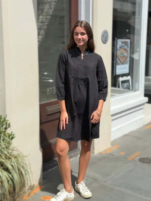 Linda Dress in Solid Black sold by Beau & Ro