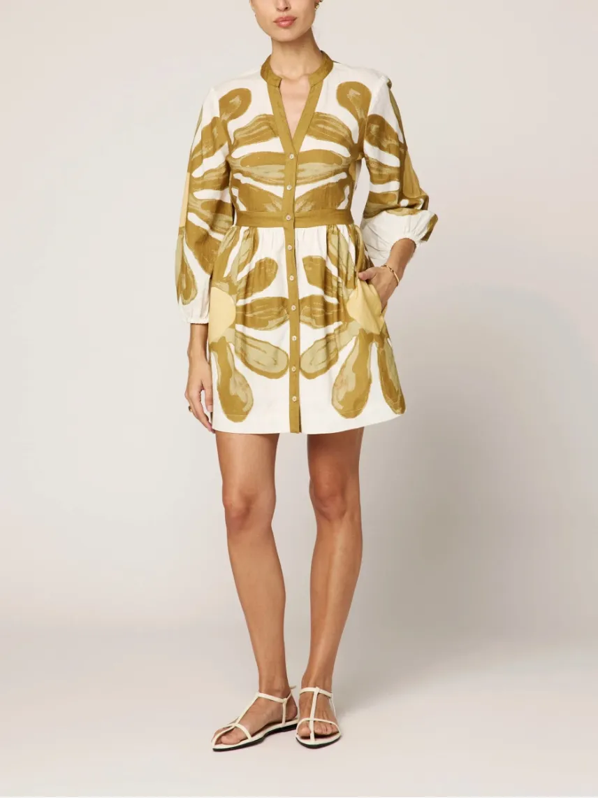 Noor Mini Dress in Floral Place Print sold by Beau & Ro