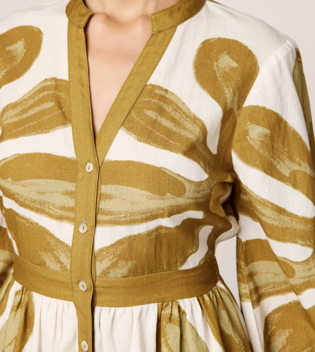 Noor Mini Dress in Floral Place Print sold by Beau & Ro product image thumbnail 4