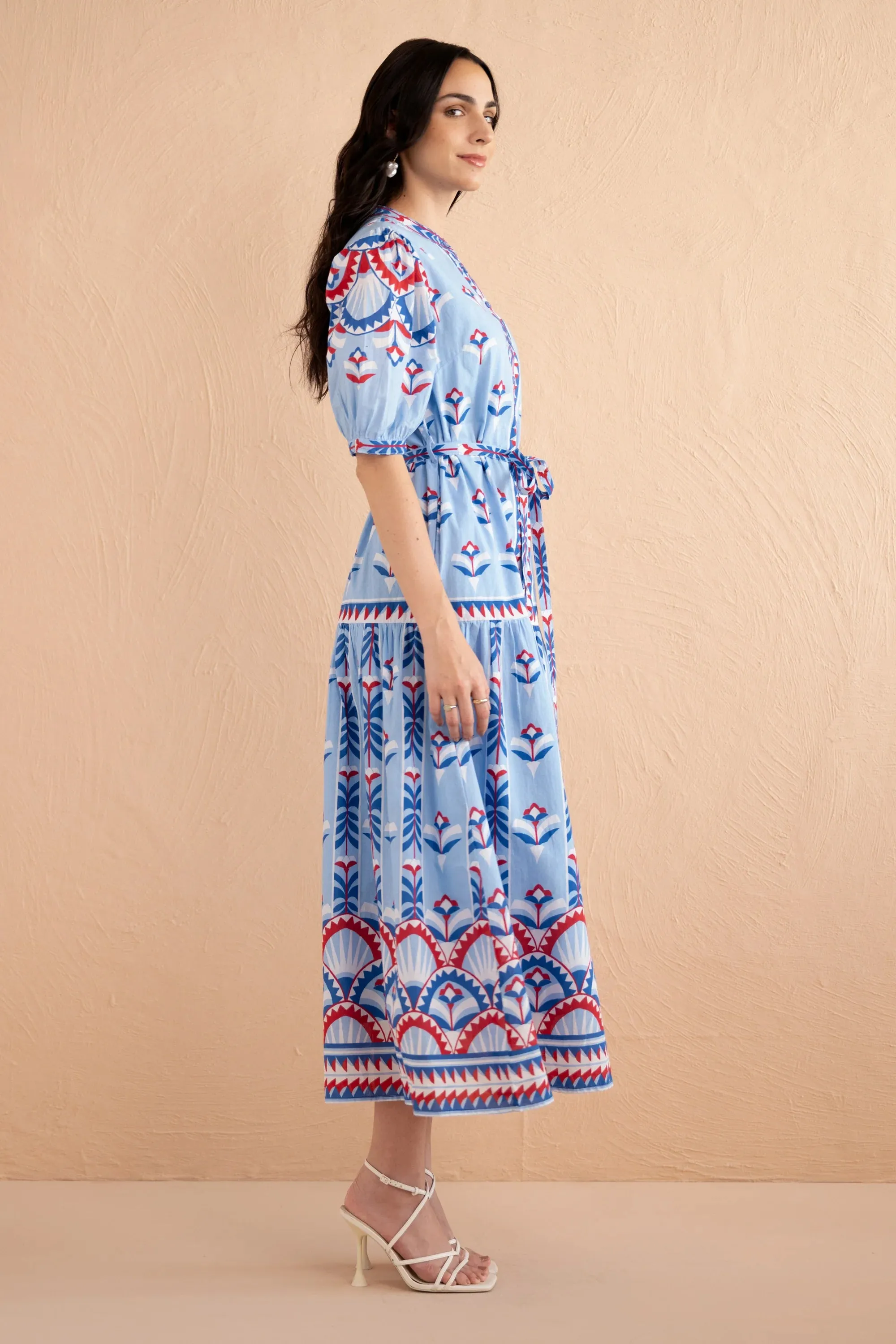 Saylor Dress in Paros Tile Placement Nautical sold by Beau & Ro product image thumbnail 4