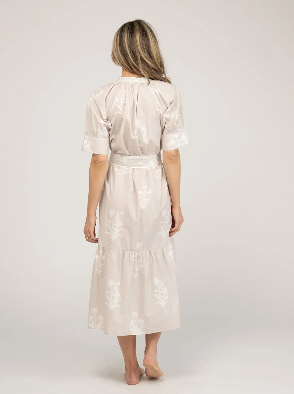 SAMPLE | The Jane Dress | Beige Jaipur Floral | Small sold by Beau & Ro product image thumbnail 5