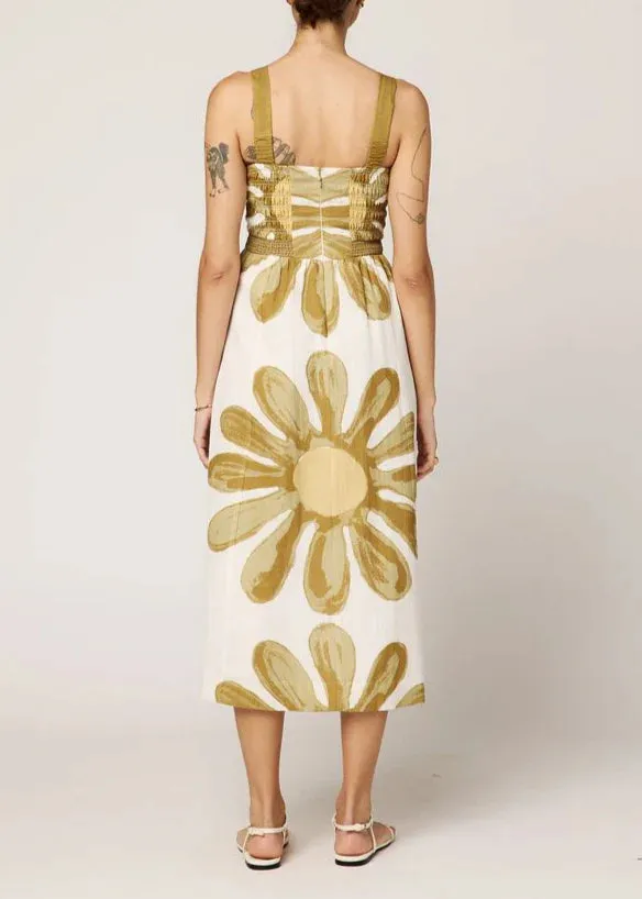 Clara Ankle Dress in Floral Placed Print sold by Beau & Ro product image thumbnail 2