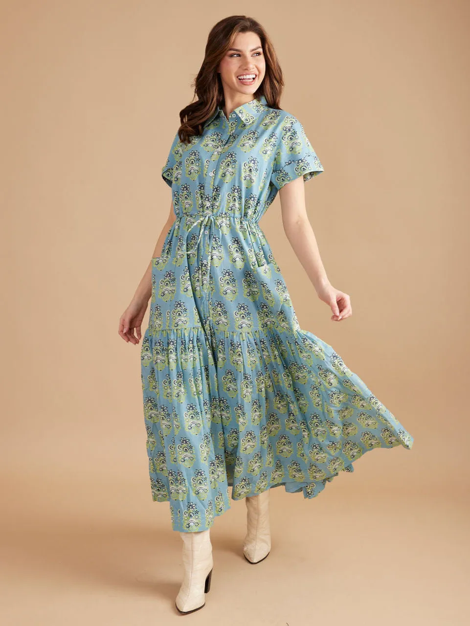 Lucie Dress in Bloom sold by Beau & Ro