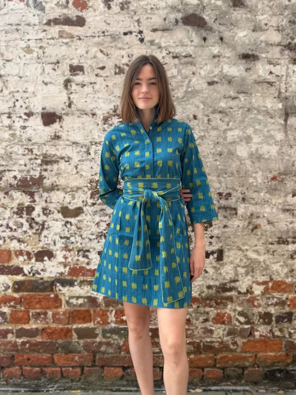 Arden Dress in Dotted Grasscloth sold by Beau & Ro