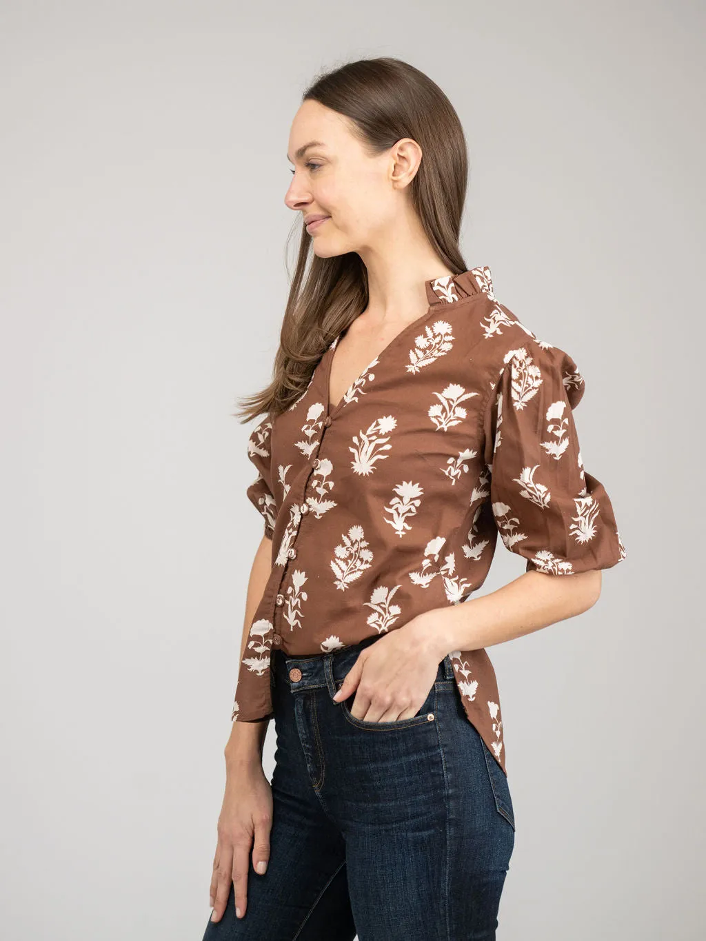 The Lily Top | Chocolate Flower sold by Beau & Ro product image thumbnail 3