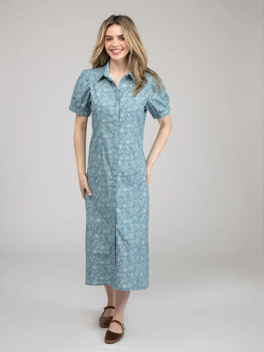 The Kris Dress | Blue Cosmo sold by Beau & Ro product image thumbnail 3