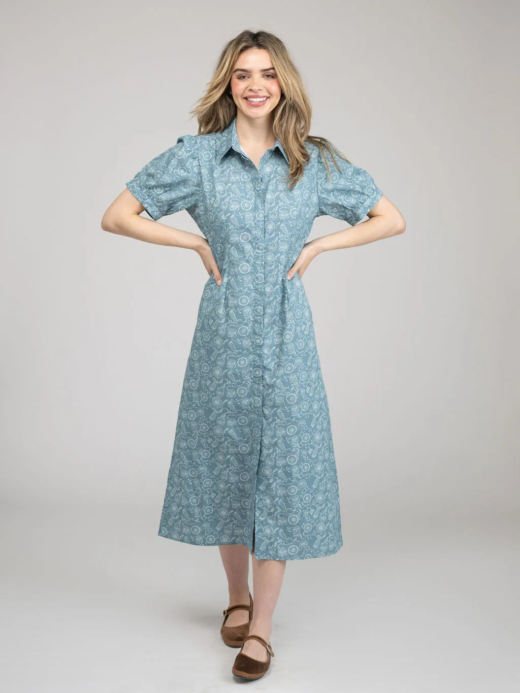 The Kris Dress | Blue Cosmo sold by Beau & Ro