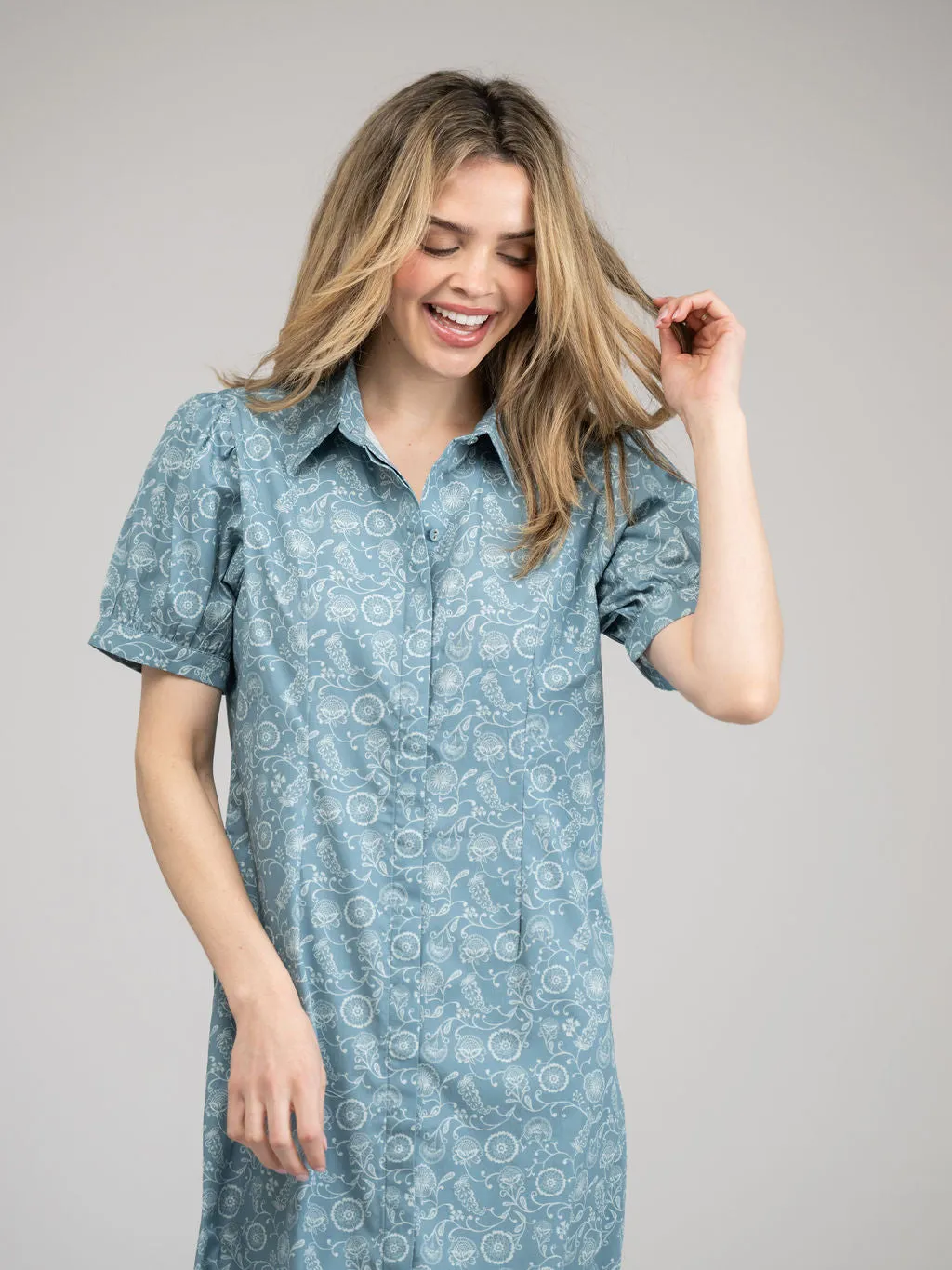 The Kris Dress | Blue Cosmo sold by Beau & Ro product image thumbnail 4