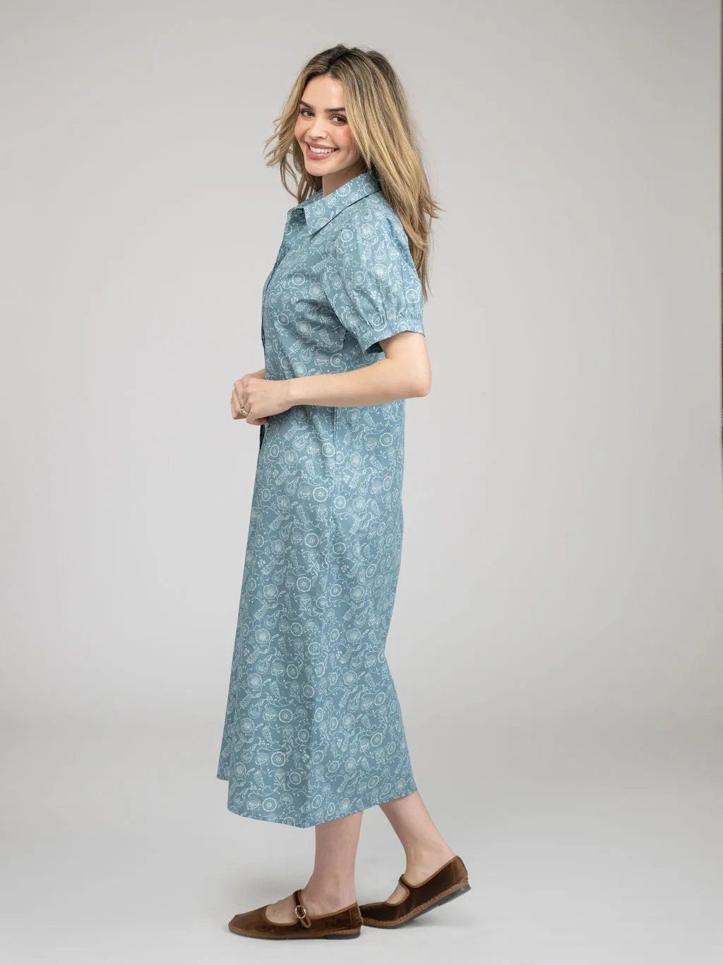 The Kris Dress | Blue Cosmo sold by Beau & Ro product image thumbnail 5