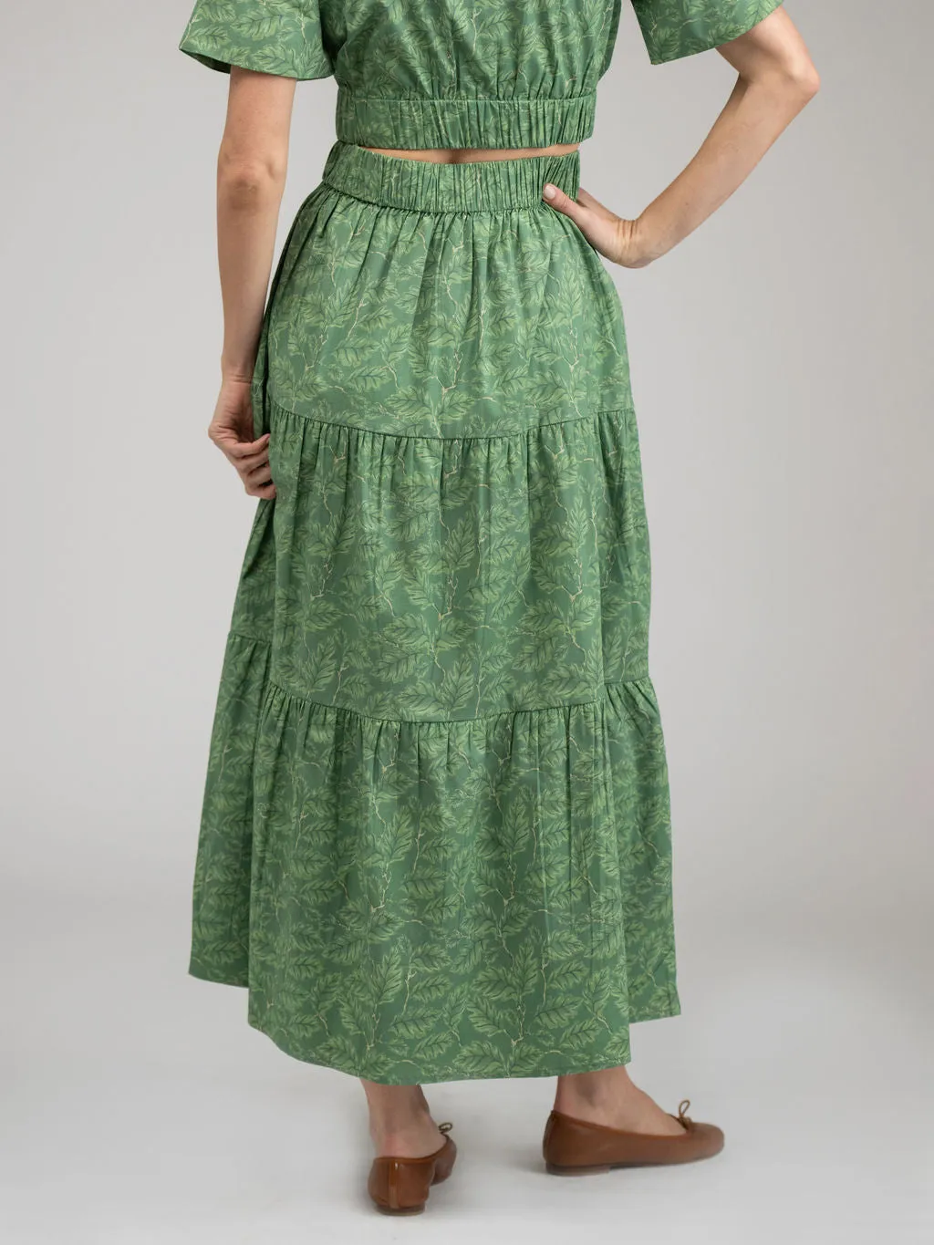 The Abby Skirt | Green Foliage sold by Beau & Ro product image thumbnail 5