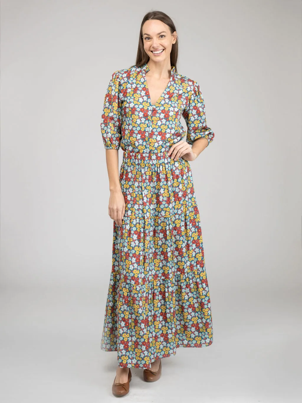 The Abby Skirt | Multi Fall Garden sold by Beau & Ro product image thumbnail 3