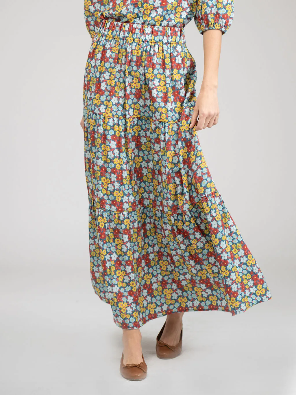 The Abby Skirt | Multi Fall Garden sold by Beau & Ro