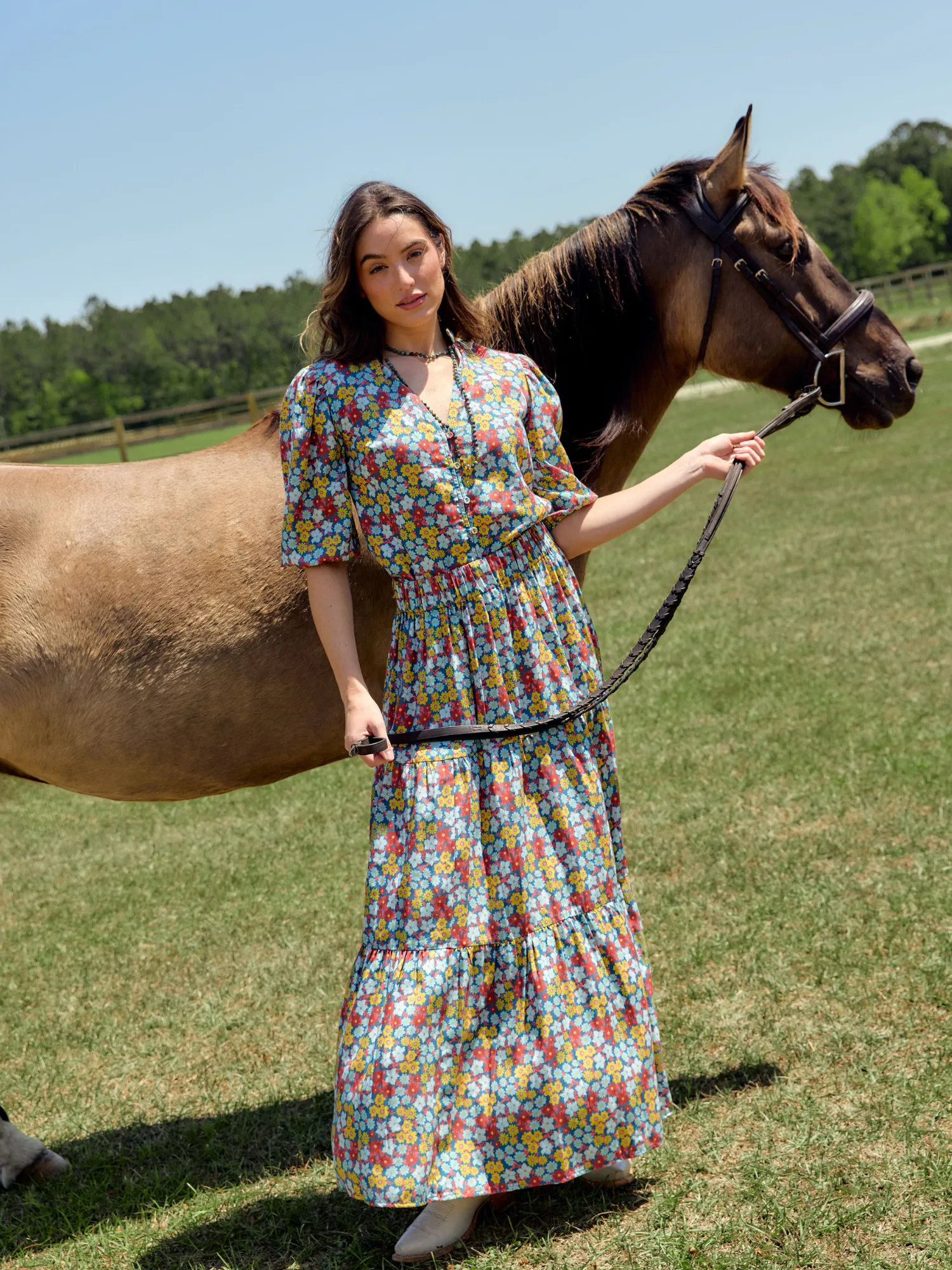 The Abby Skirt | Multi Fall Garden sold by Beau & Ro product image thumbnail 2