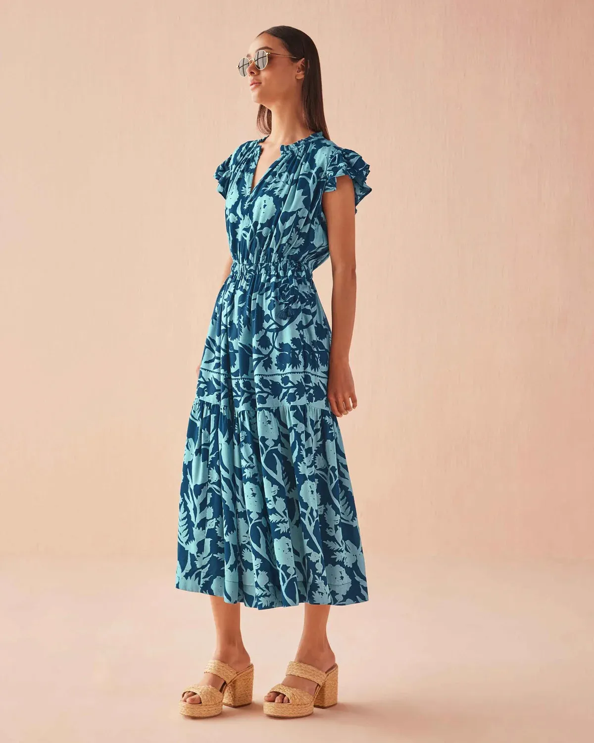 Willa Midi Dress in Lolita Harbor sold by Beau & Ro product image thumbnail 4
