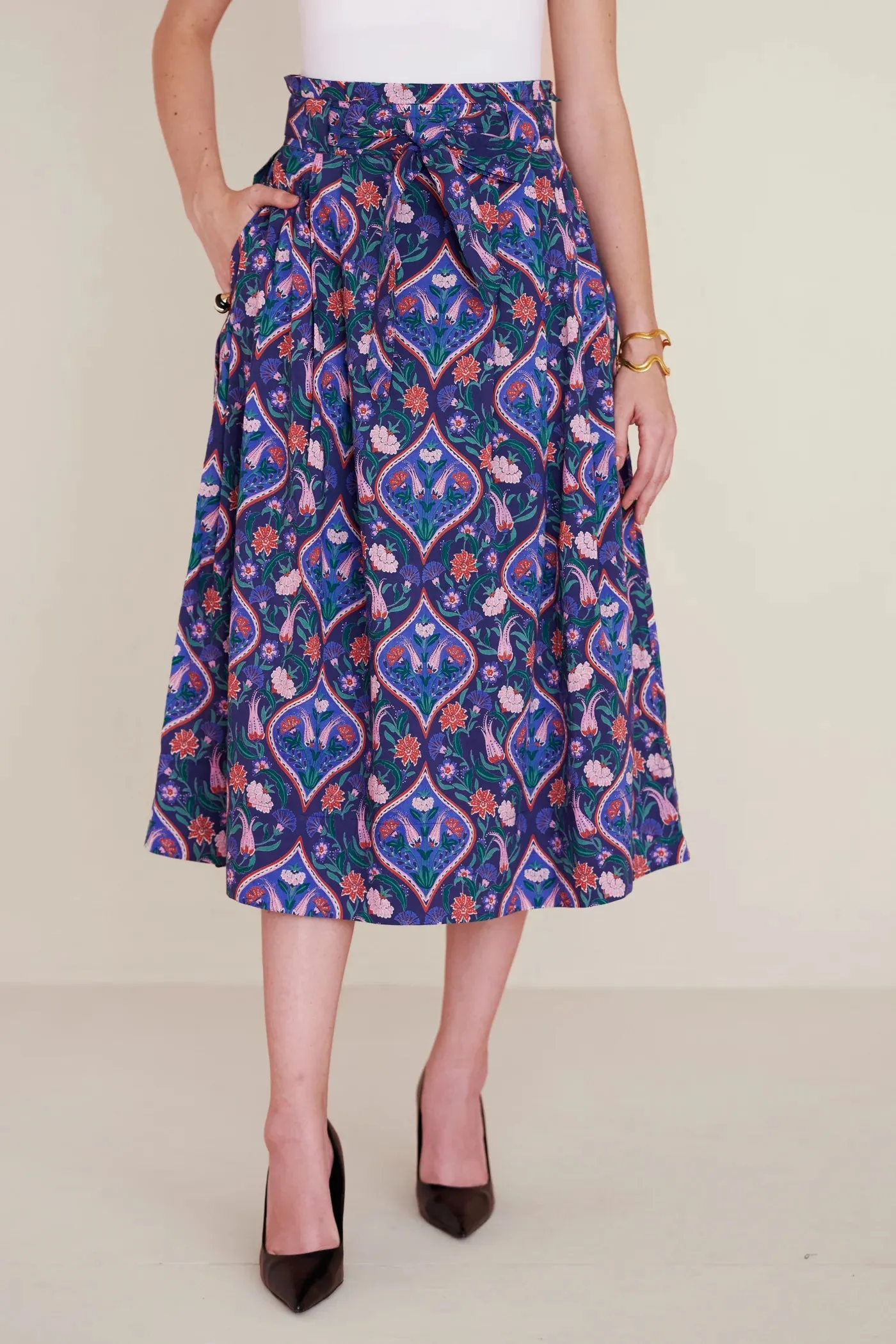 Tobias Skirt in Persian Tile Lapis sold by Beau & Ro product image thumbnail 3