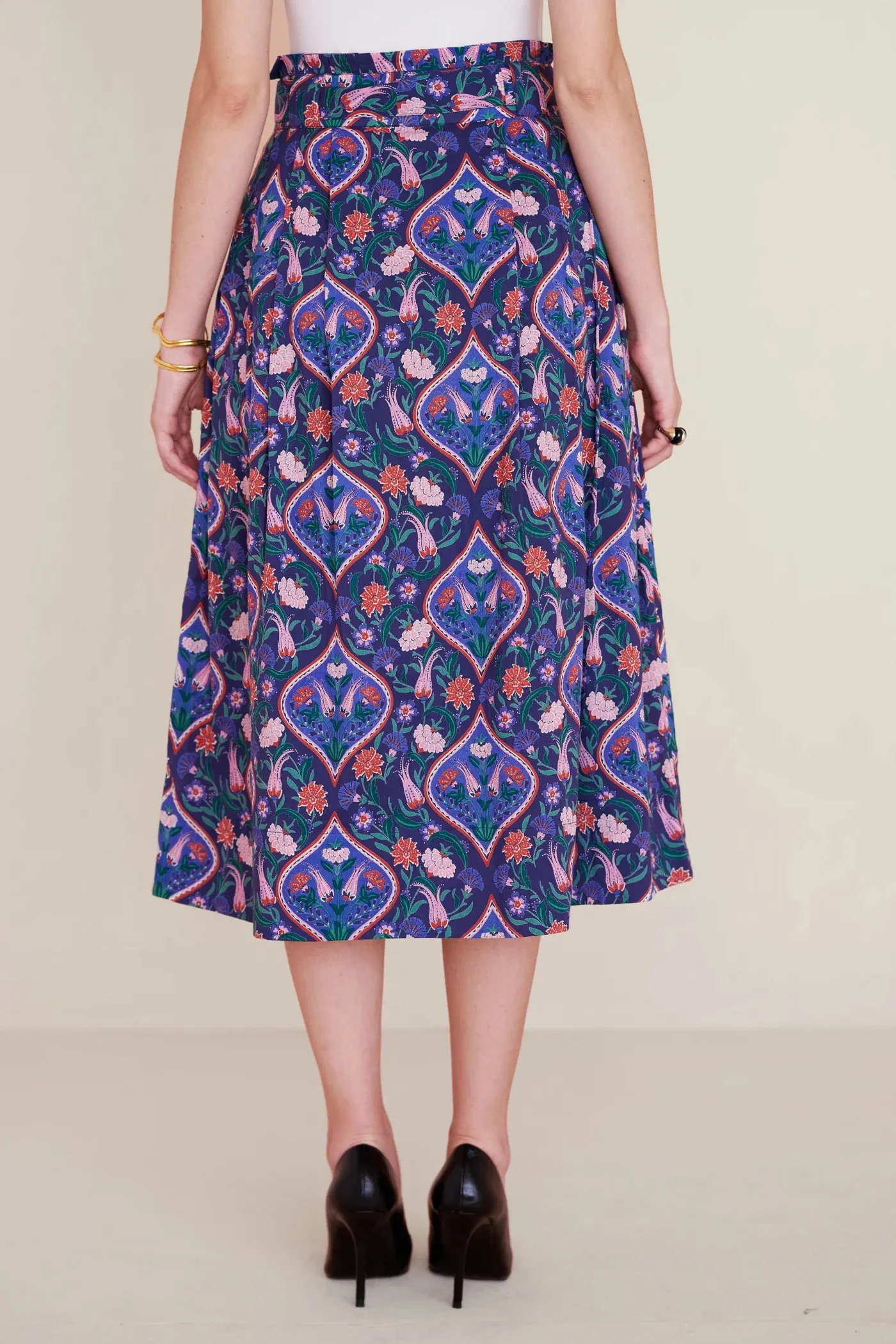Tobias Skirt in Persian Tile Lapis sold by Beau & Ro product image thumbnail 4