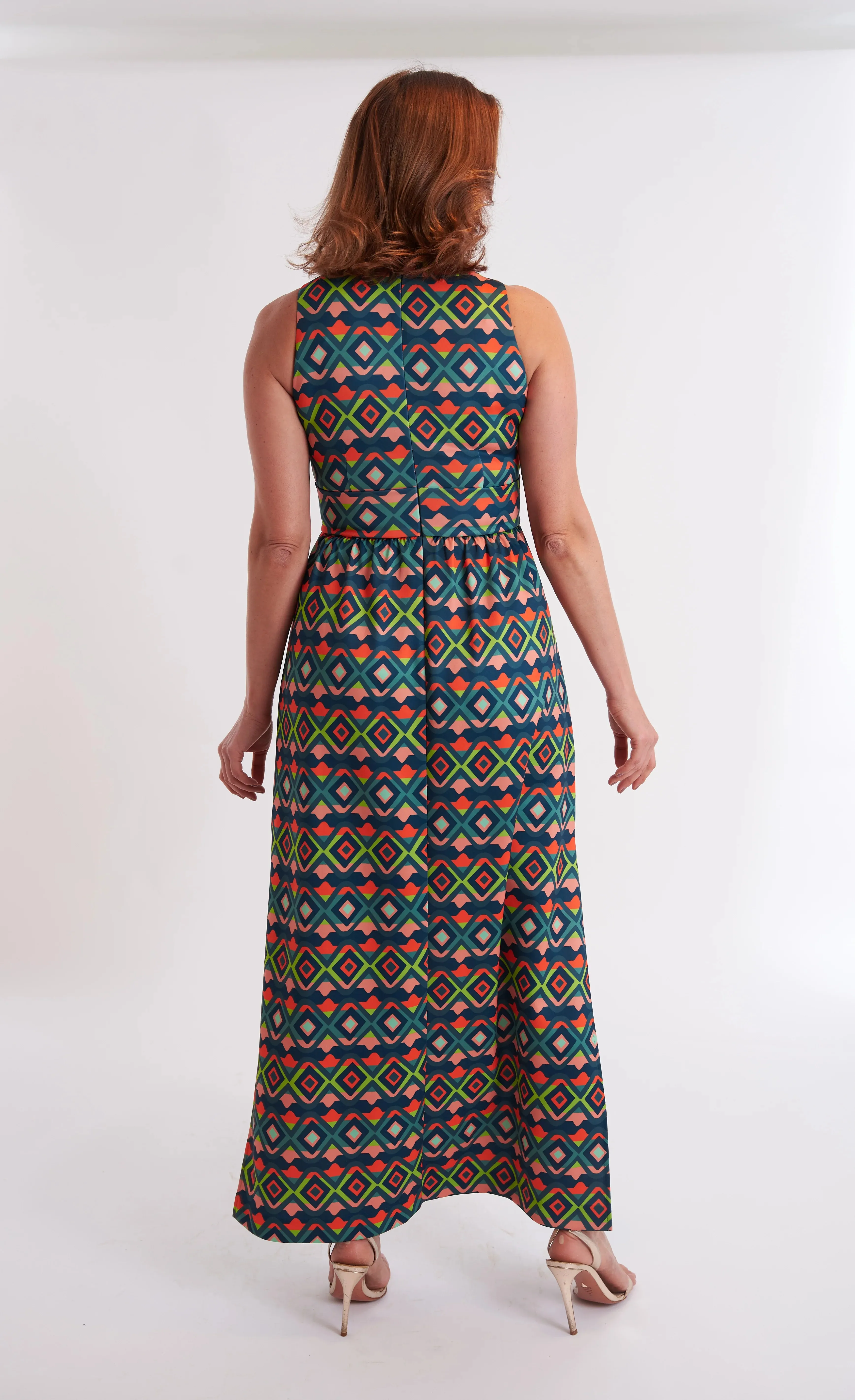 Nina Dress in Diamonte Juniper sold by Beau & Ro product image thumbnail 3