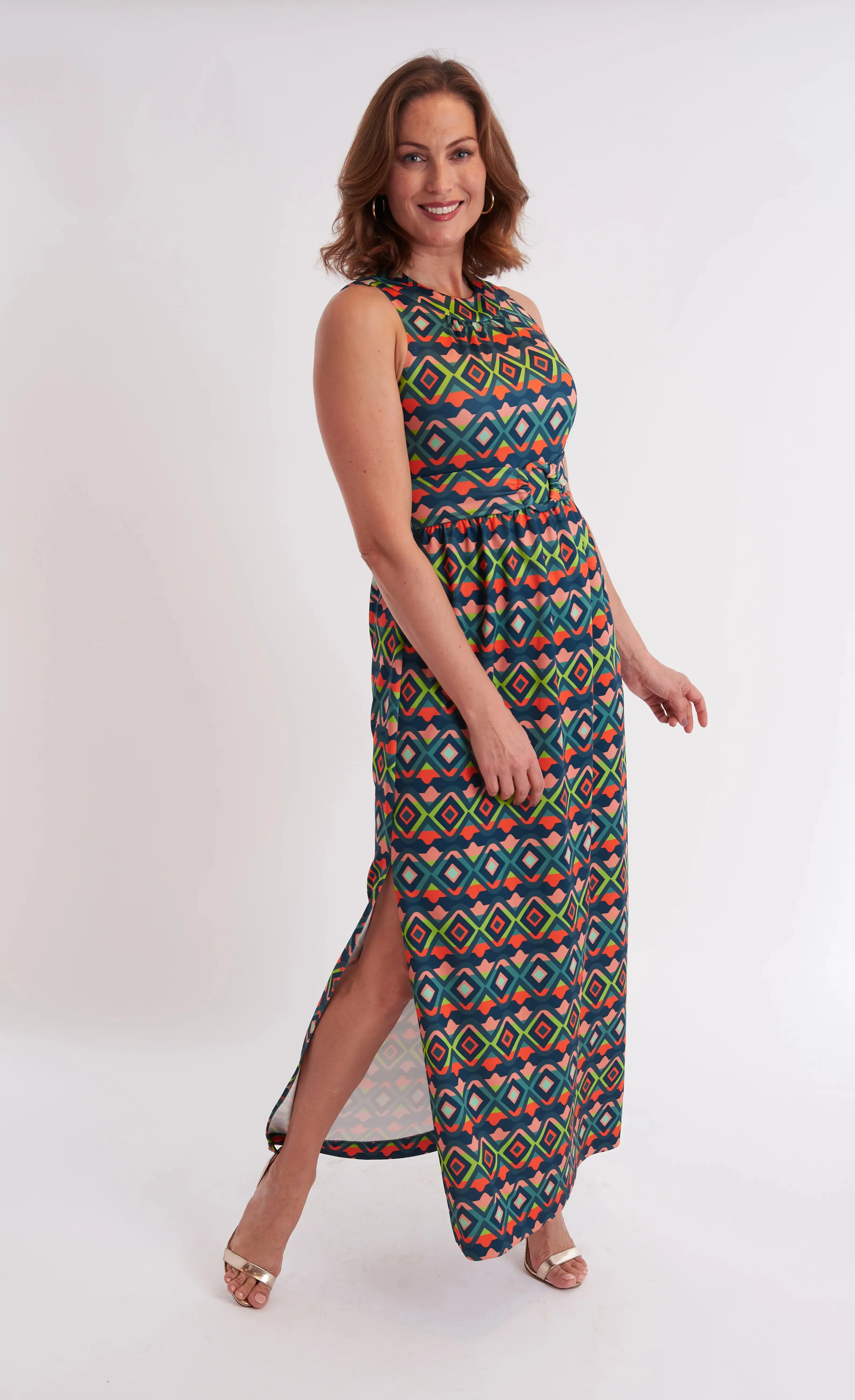 Nina Dress in Diamonte Juniper sold by Beau & Ro product image thumbnail 2