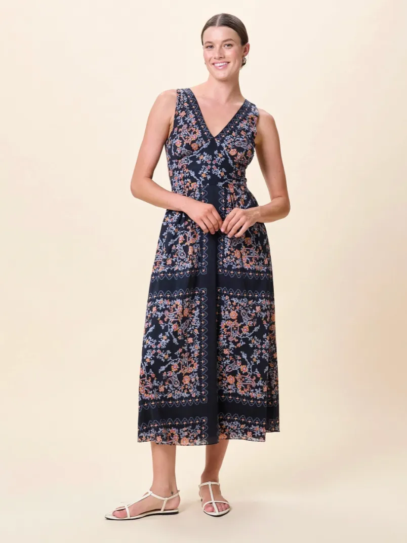 Constance Ankle Dress in Dark La Ramos sold by Beau & Ro