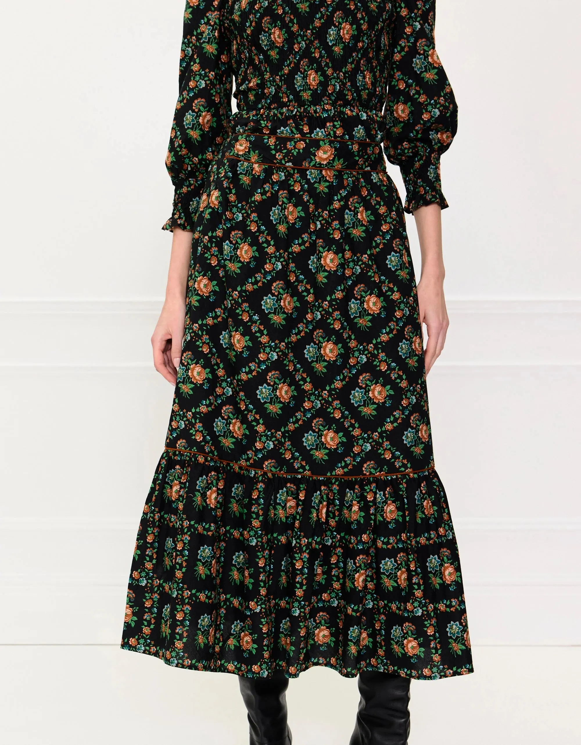 Mabel Skirt in Vintage Trellis sold by Beau & Ro product image thumbnail 3