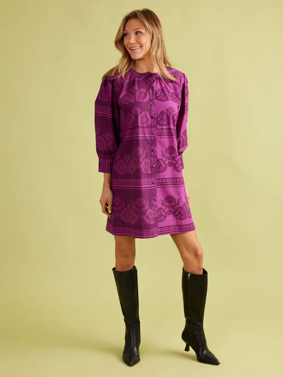 Paloma Dress in Garden Motif sold by Beau & Ro