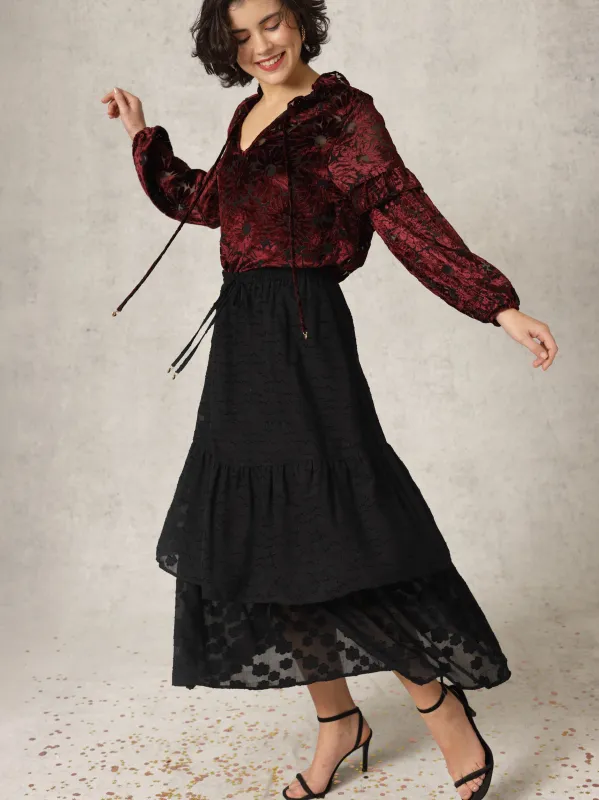 Annia Skirt in Black sold by Beau & Ro